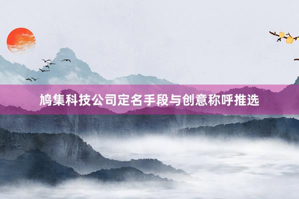 鸠集科技公司定名手段与创意称呼推选
