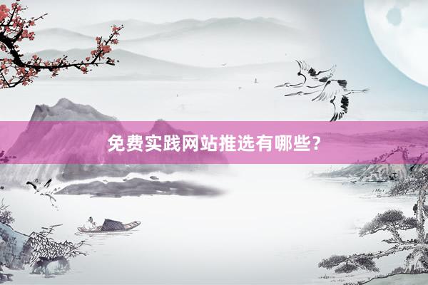 免费实践网站推选有哪些？